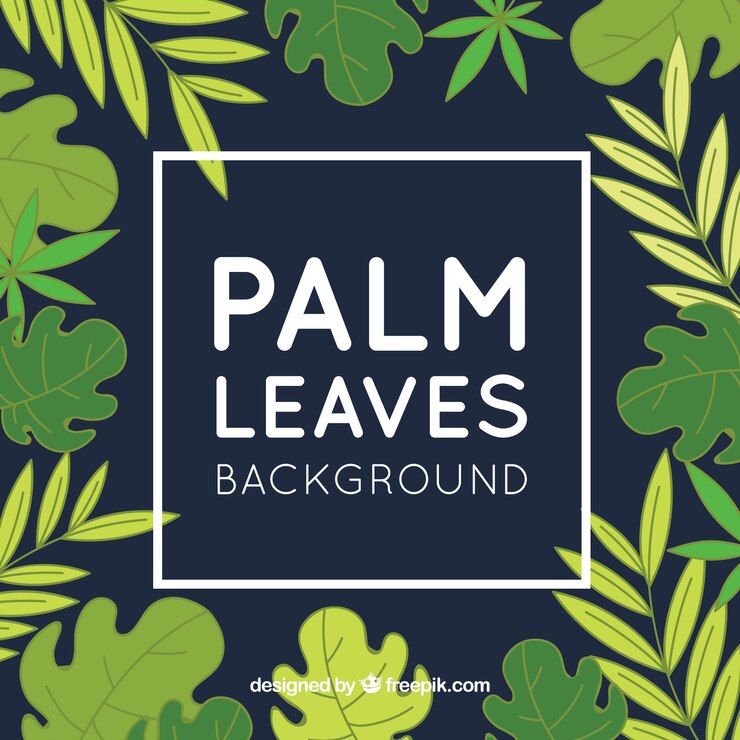 Vector Gratis hand drawn palm leaves background