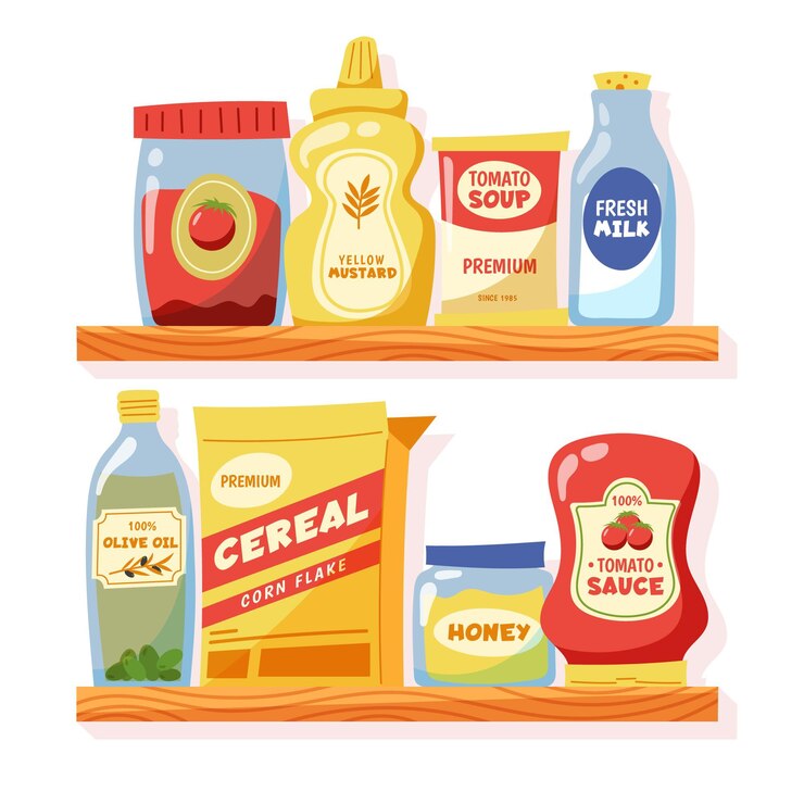 Vector Gratis hand drawn pantry
