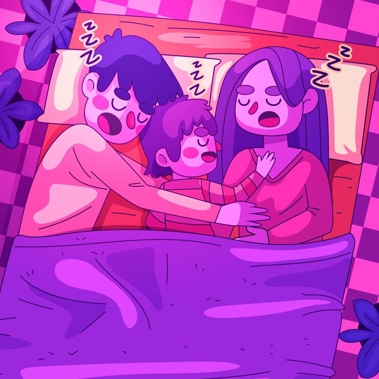 Vector Gratis hand drawn people snoring illustration