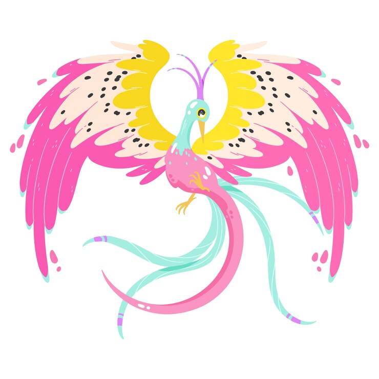 Vector Gratis hand drawn phoenix concept