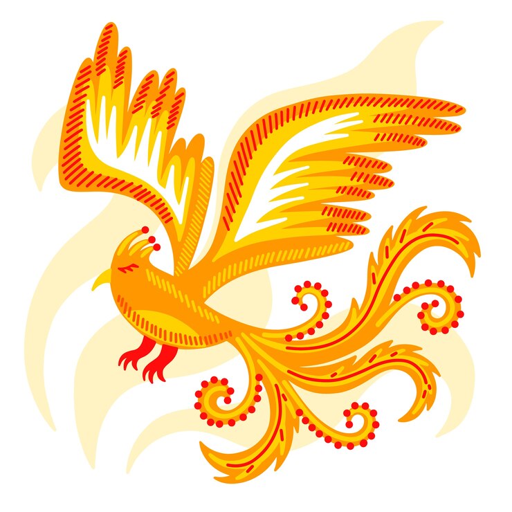 Vector Gratis hand drawn phoenix concept