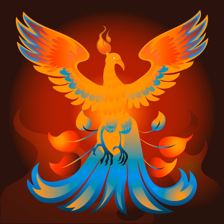 Vector Gratis hand drawn phoenix concept