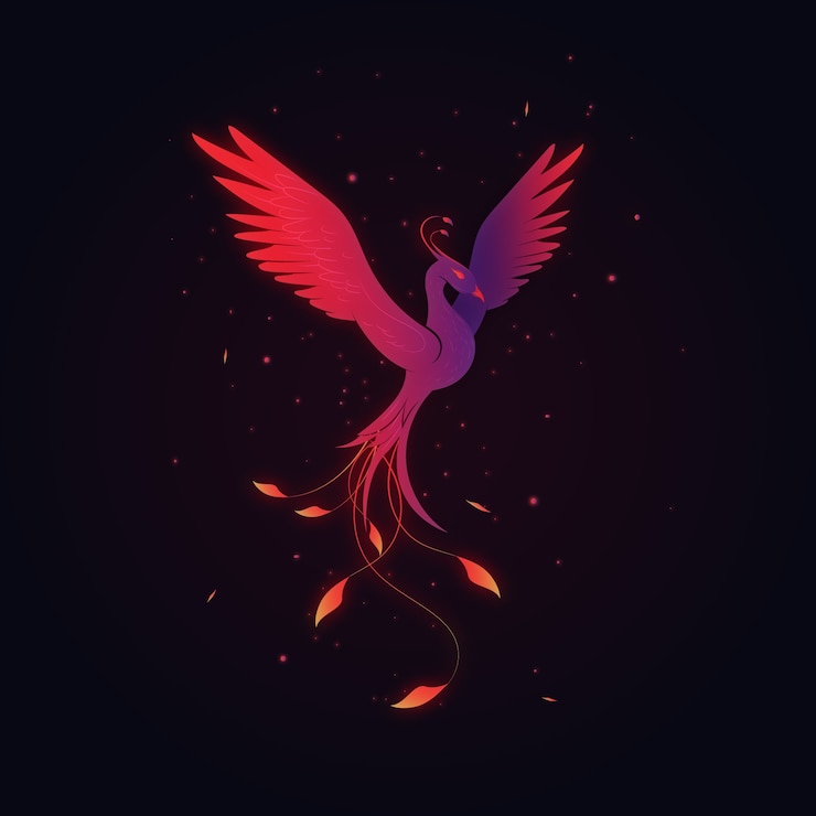 Vector Gratis hand drawn phoenix