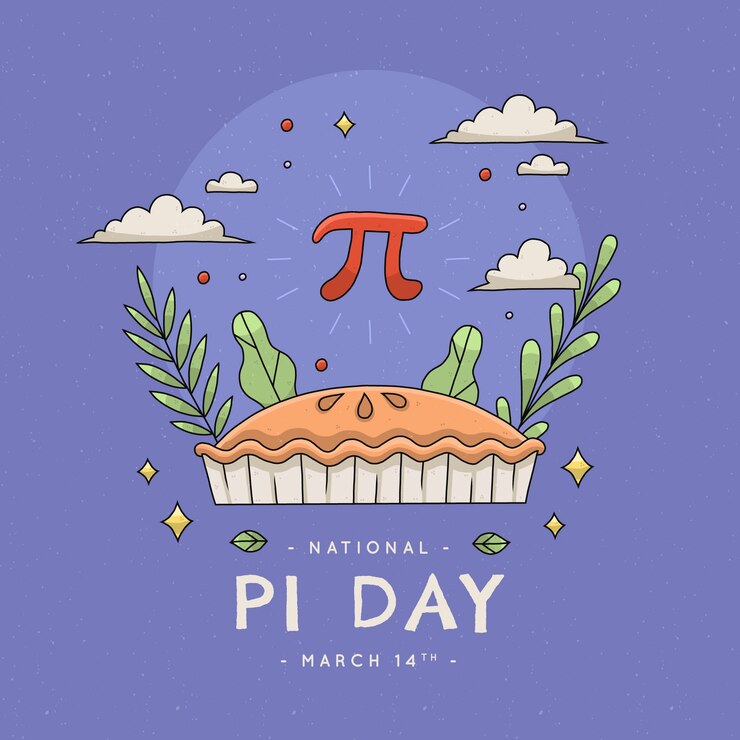 Vector Gratis hand drawn pi day illustration