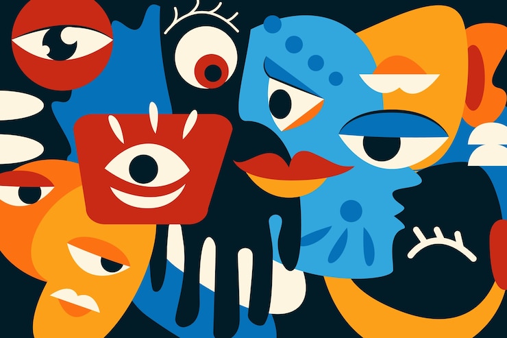 Vector Gratis hand drawn picasso style illustration