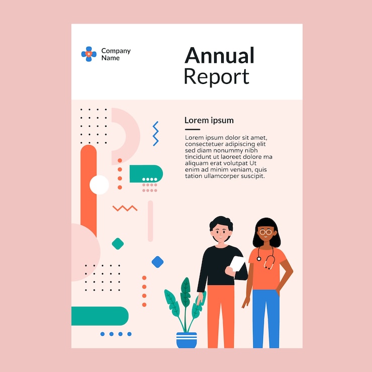 Vector Gratis hand drawn psychologist annual report template
