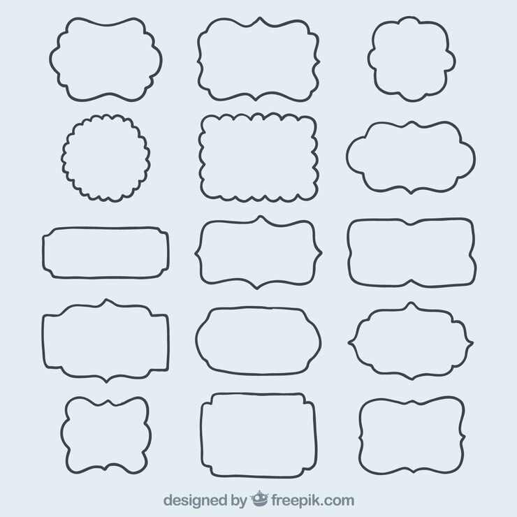 Vector Gratis hand drawn retro borders
