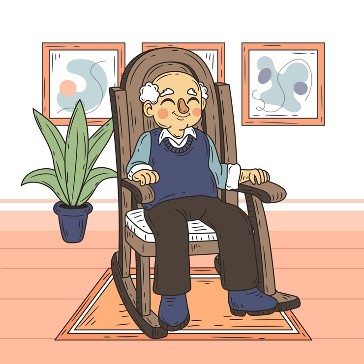Vector Gratis hand drawn rocking chair illustration