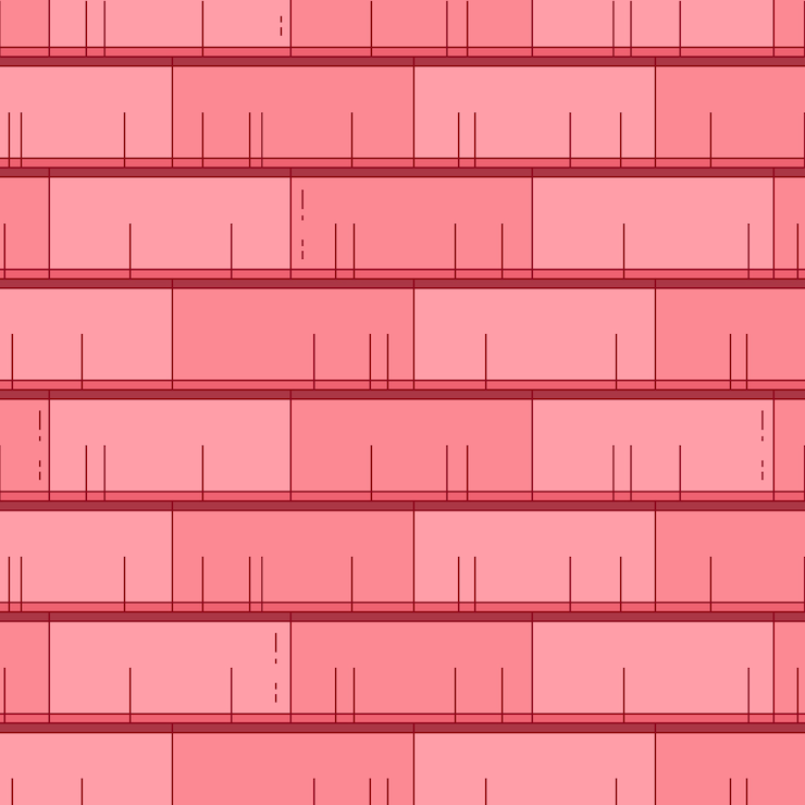 Vector Gratis hand drawn roof tile pattern design