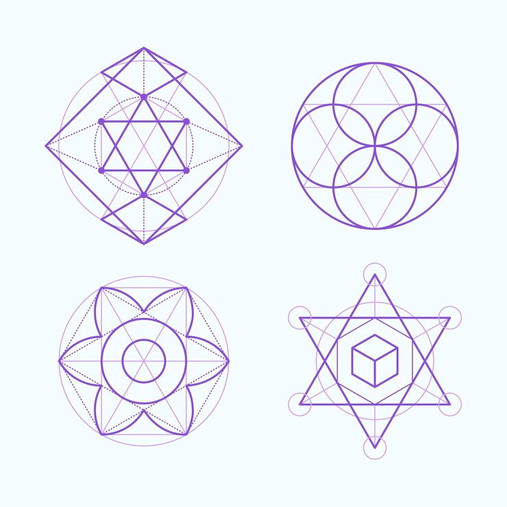 Vector Gratis hand drawn sacred geometry element collection