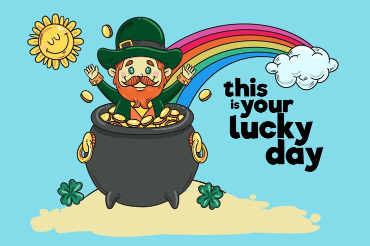 Vector Gratis hand drawn saint patrick's day with rainbow