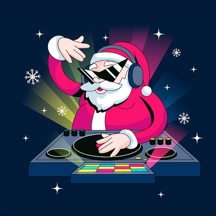 Vector Gratis hand drawn santa cartoon illustration