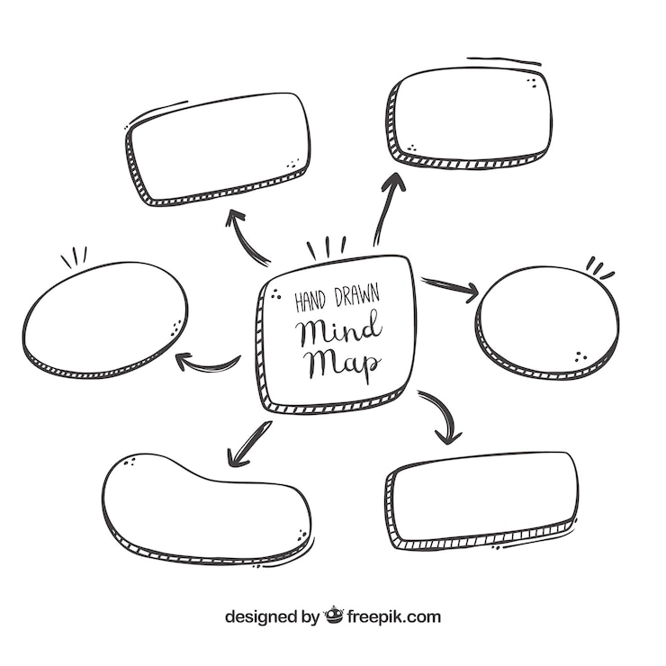Vector Gratis hand drawn scheme with geometric shapes