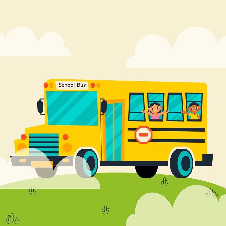 Vector Gratis hand drawn school bus driver illustration