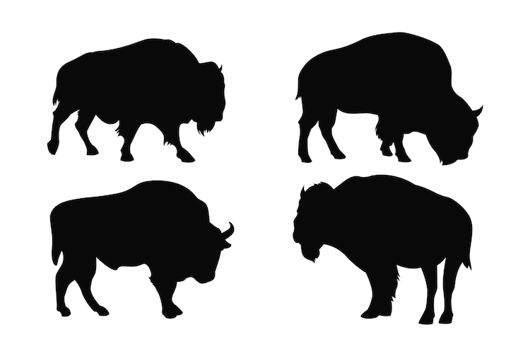 Vector Gratis hand drawn silhouette set