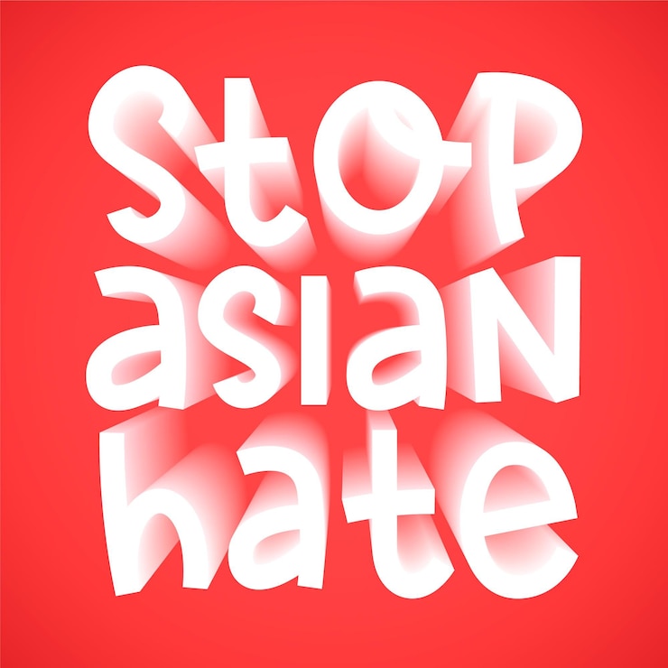 Vector Gratis hand drawn stop asian hate lettering