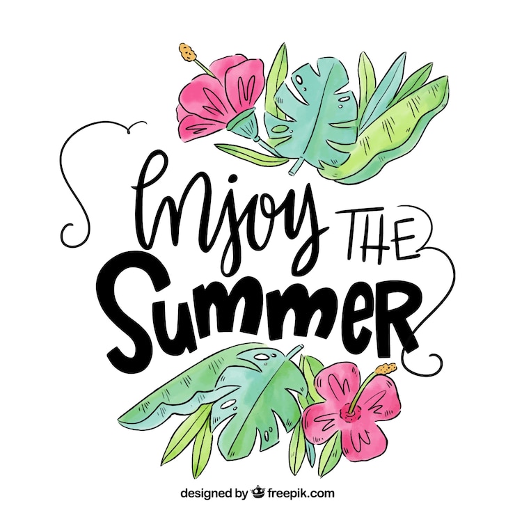Vector Gratis hand drawn summer quote design