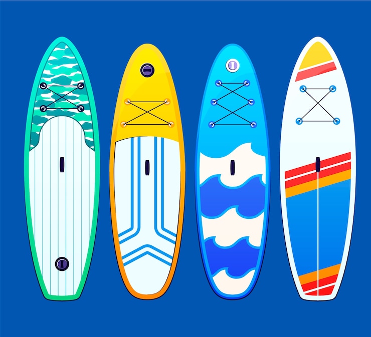 Vector Gratis hand drawn sup board collection