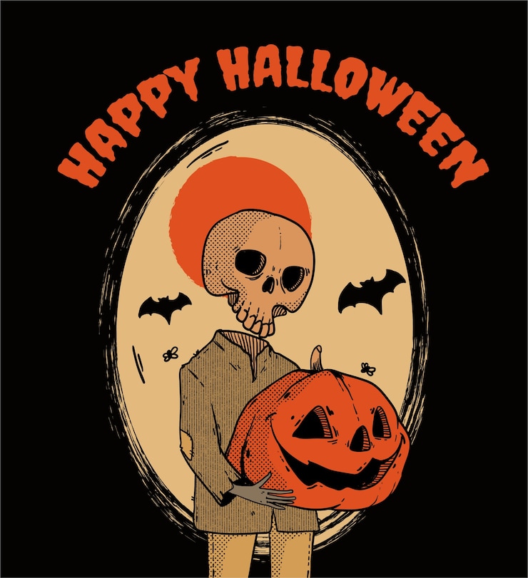 Vector Gratis hand drawn vintage halloween illustration