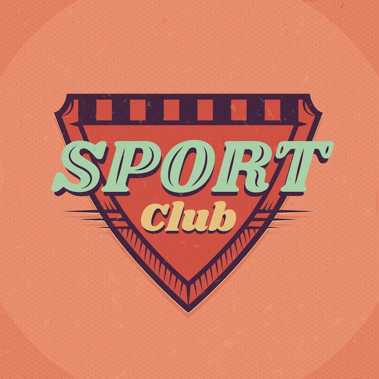 Vector Gratis hand drawn vintage sport club logo template