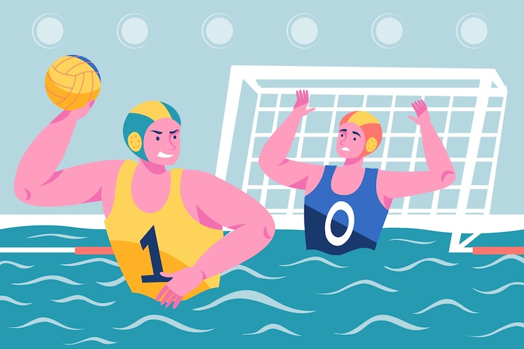 Vector Gratis hand drawn water polo illustration