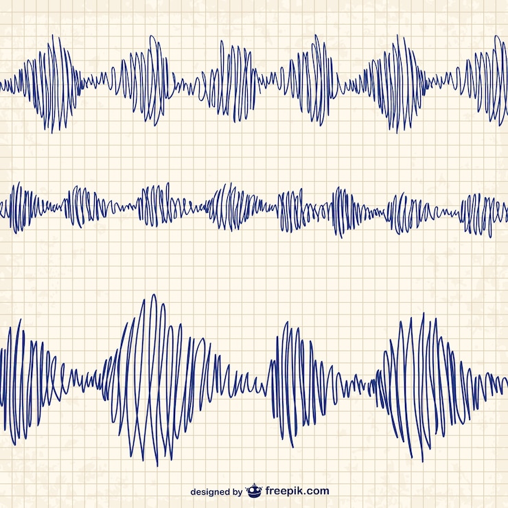 Vector Gratis hand drawn waves