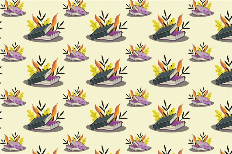Vector Gratis hand drawn world book day pattern design