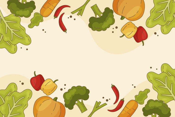 Vector Gratis hand drawn world vegetarian day background