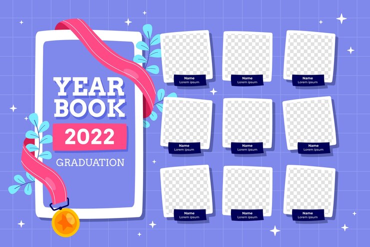 Vector Gratis hand drawn yearbook template