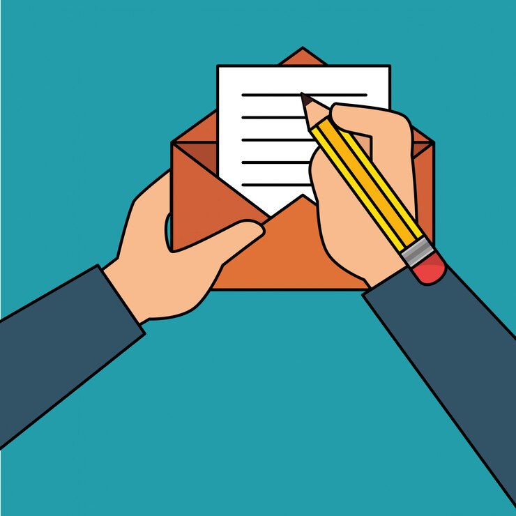 Vector Gratis hand human with envelope