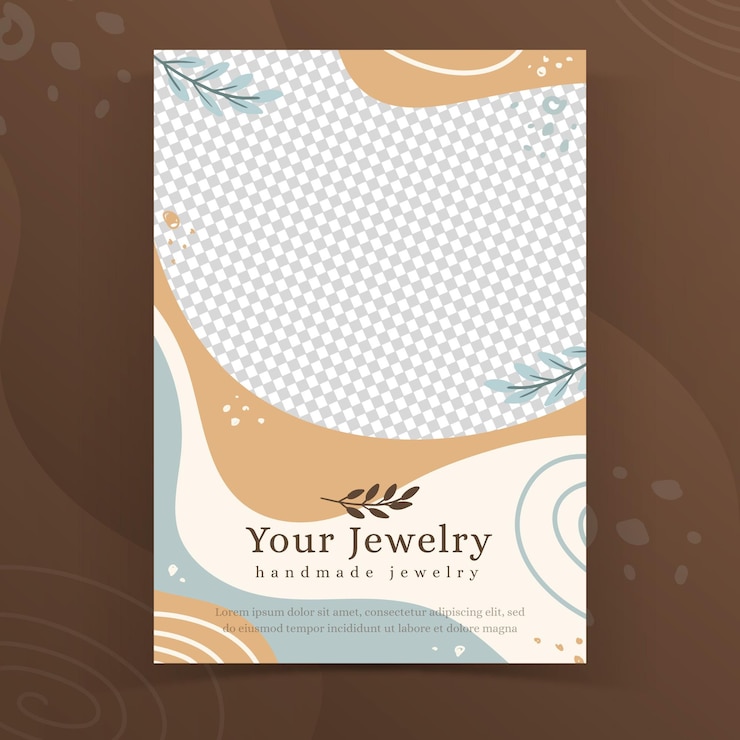 Vector Gratis hand-made jewelry flyer template