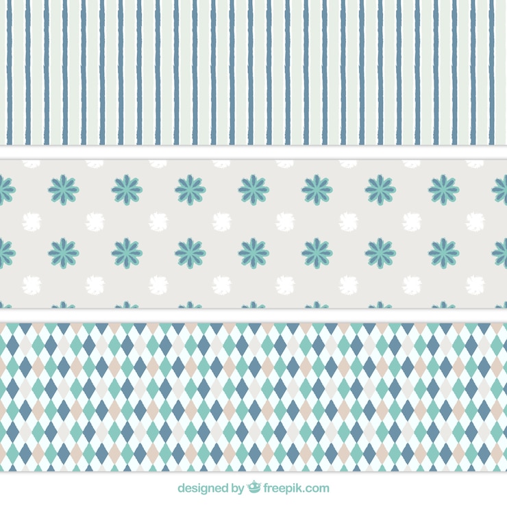 Vector Gratis hand painted cute patterns collection