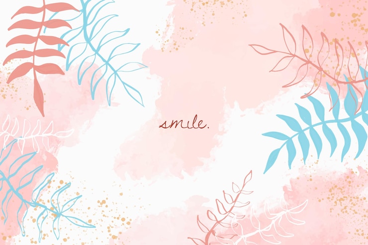 Hand painted style floral background design