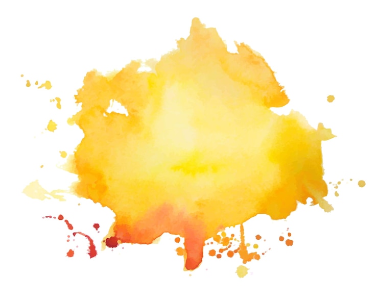 Vector Gratis hand painted yellow watercolor stain abstract background