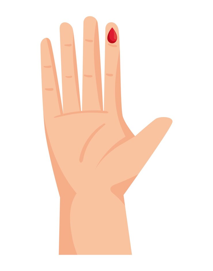 Vector Gratis hand with blood drop icon