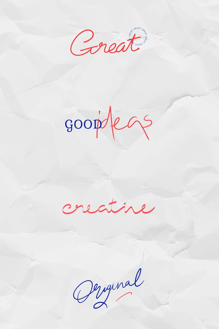 Vector Gratis hand written words on a paper vector