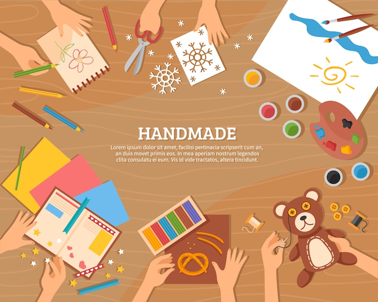 Vector Gratis handmade concept in flat style