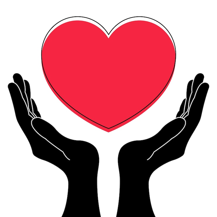 Vector Gratis hands supporting heart 2
