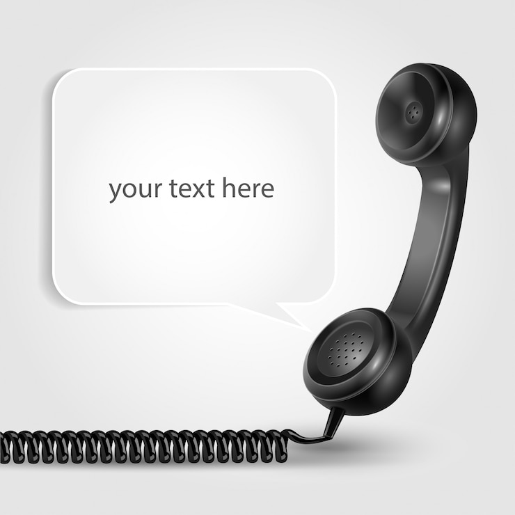 Vector Gratis handset with speach bubble