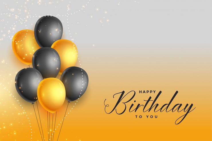 Vector Gratis happy birthday gold and black celebration background 