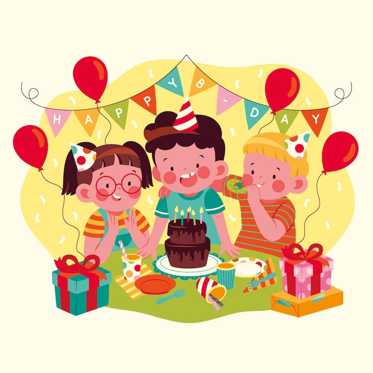 Vector Gratis happy birthday illustration design