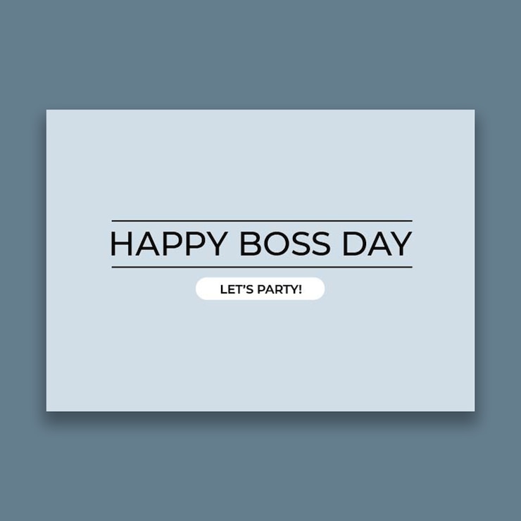 Vector Gratis happy boss's day card card template