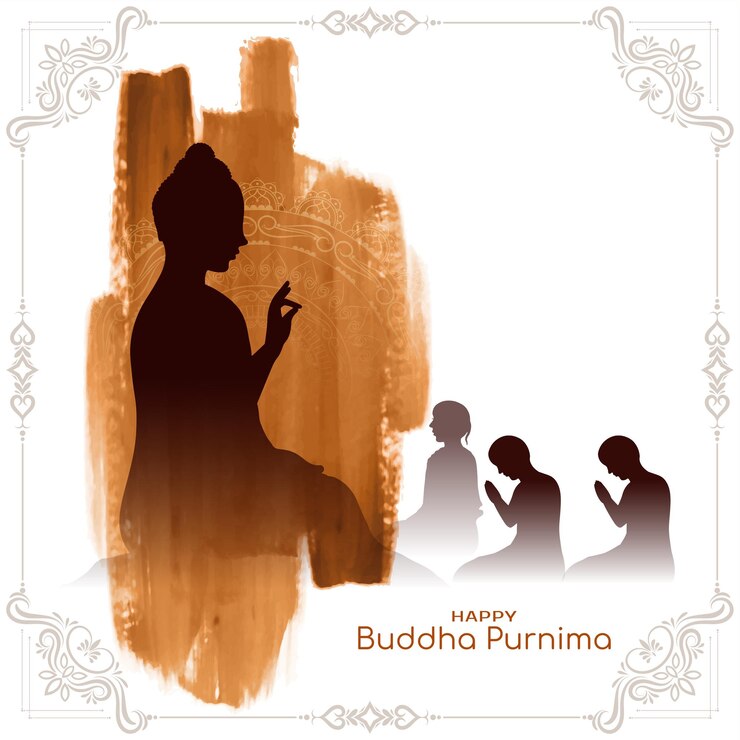 Vector Gratis happy buddha purnima indian festival elegant greeting background