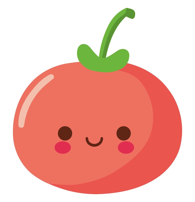 Vector Gratis happy child tomato design