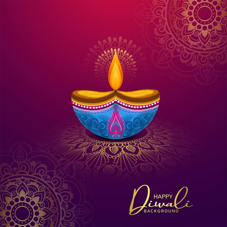 Vector Gratis happy diwali religious traditional festival card background