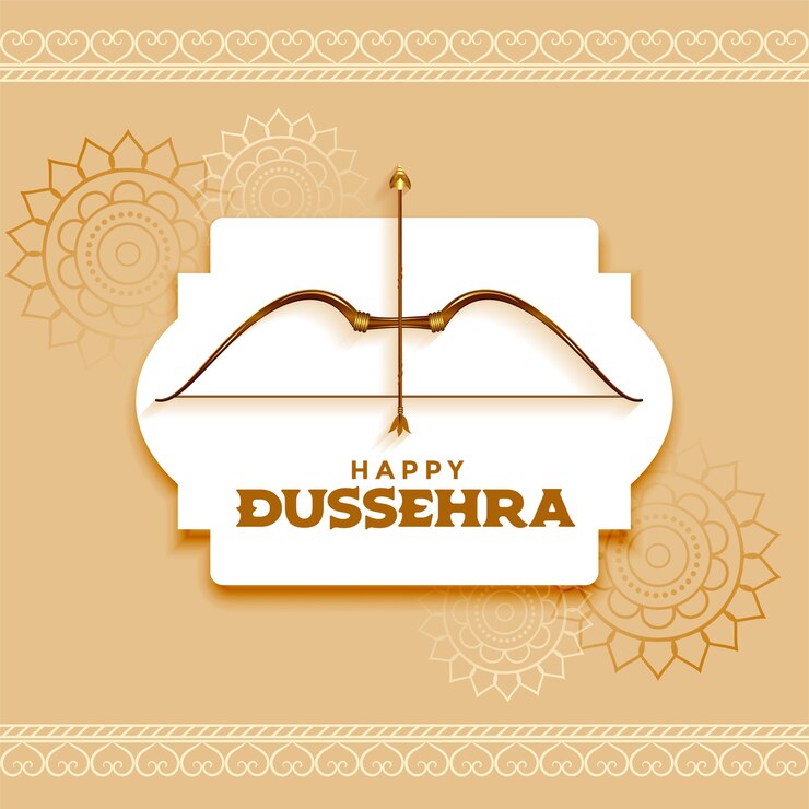 Vector Gratis happy dussehra festival card in indian style
