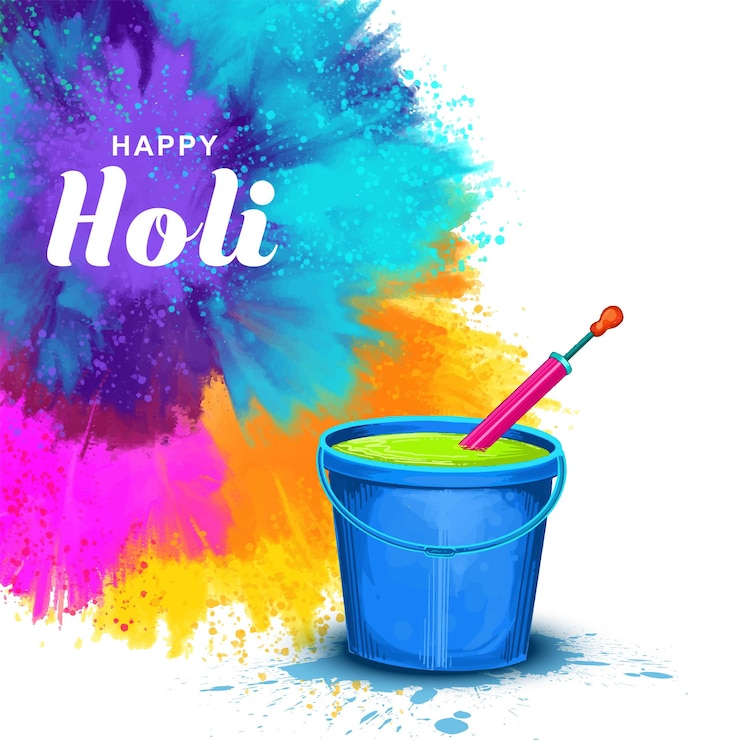 Vector Gratis happy holi colorful background for festival of colors