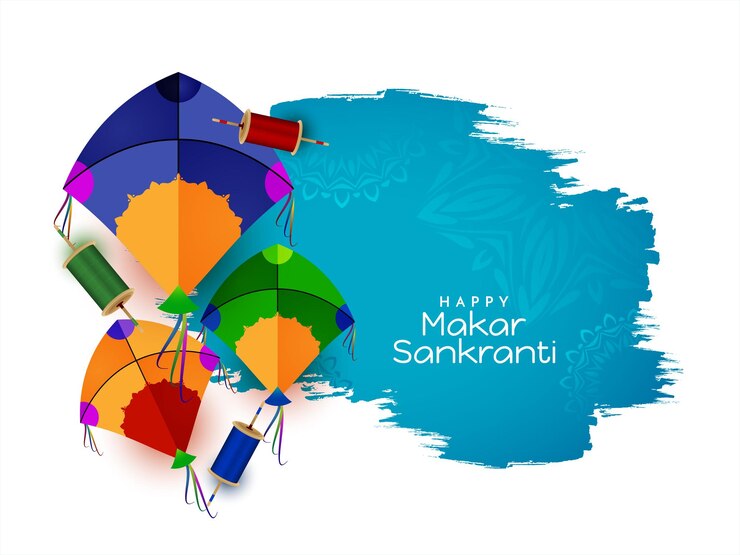 Vector Gratis happy makar sankranti cultural indian festival background