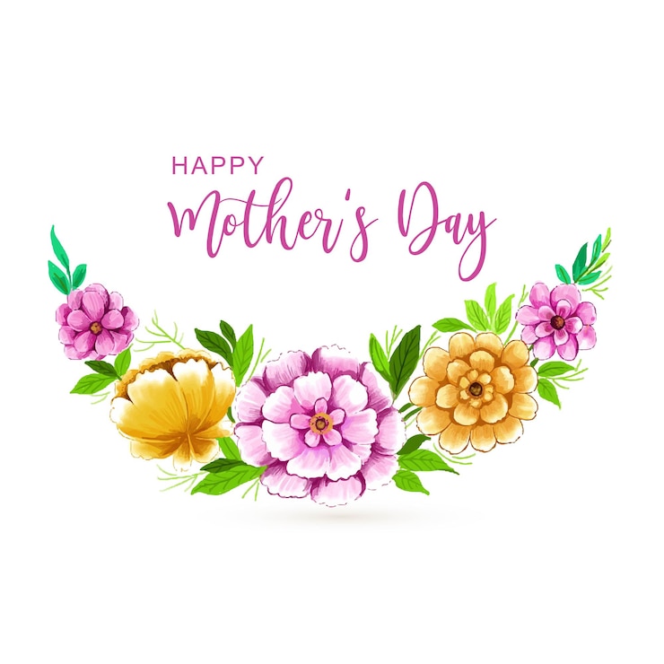 Vector Gratis happy mothers day background with beautiful decorative floral design