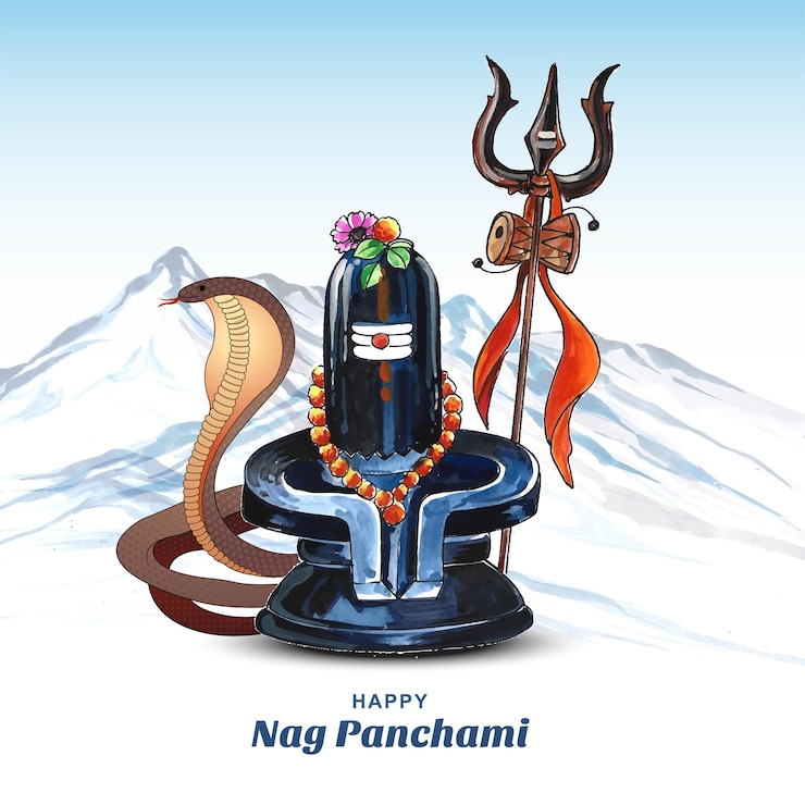 Vector Gratis happy naag panchami indian festival background